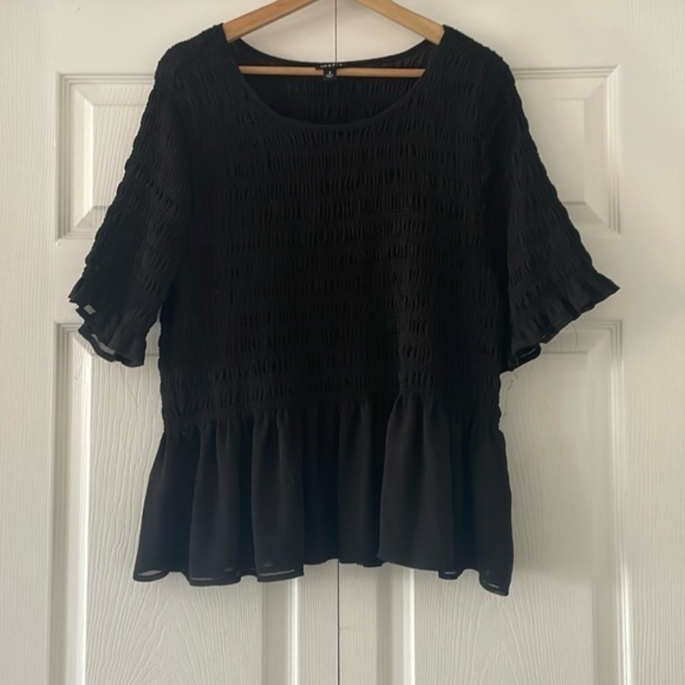 Torrid peplum ruched top